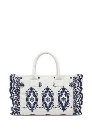Colette bag in white and blue broderie anglaise SAINT BARTH KIDS | COL002702534L